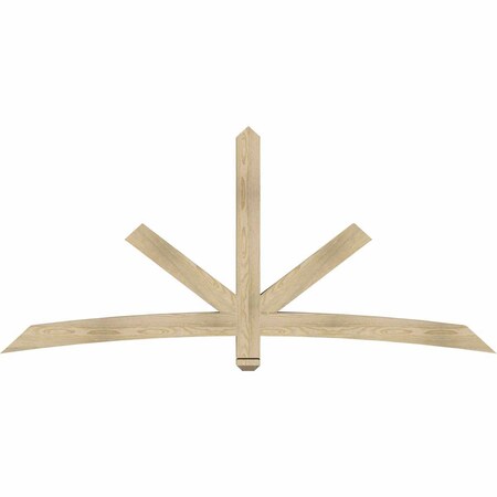 Ekena Millwork Alberta Rough Sawn Timber Gable Bracket, Douglas Fir, 84"W x 38"H x 4"D x 4"F, 11/12 Pitch GBW084X38X0404ALB00RDF